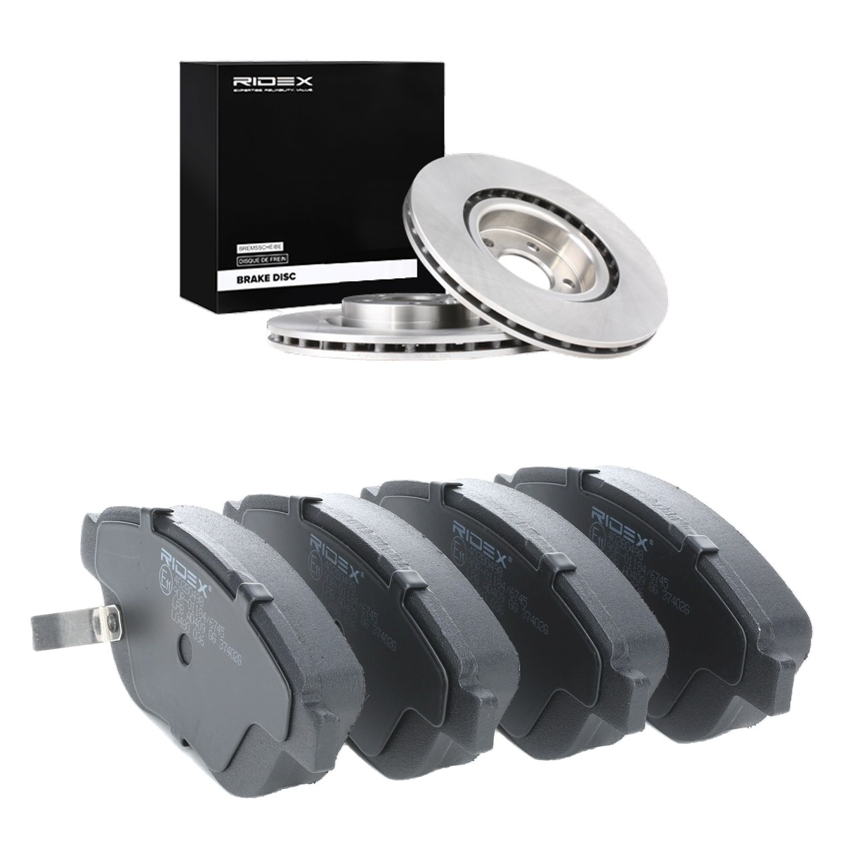 RIDEX Bremseskiver og -klosser 3405B2853 Bremseskiver og bremseklosser RIDEX SEICENTO 3405B2853 billige