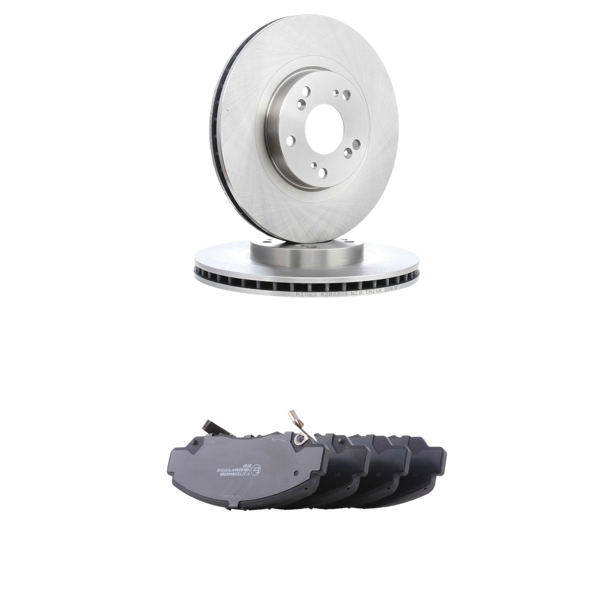 RIDEX Bremžu komplekts, Disku bremzes 3405B2910 RIDEX Bremžu komplekts HONDA 3405B2910