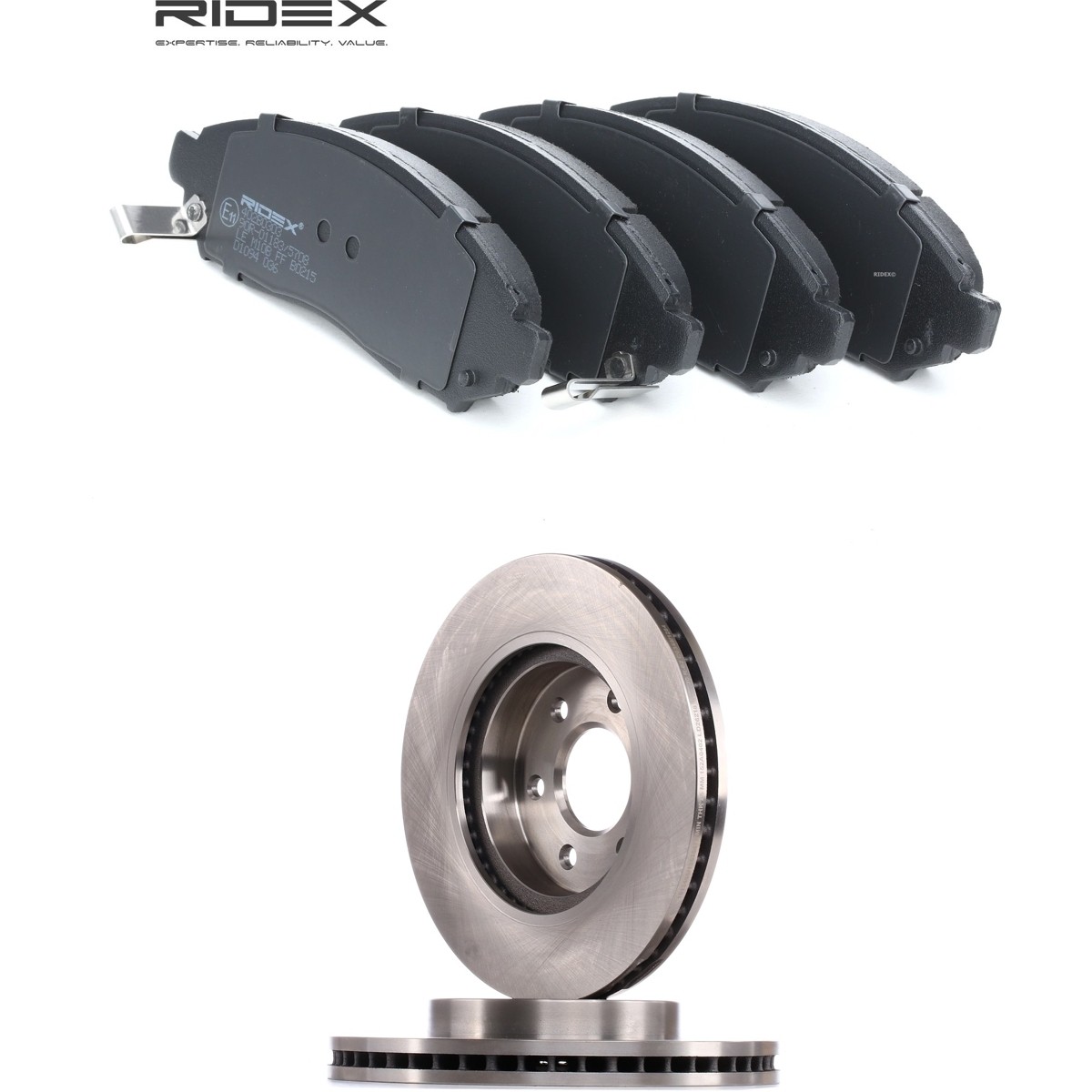 RIDEX Bremžu komplekts, Disku bremzes 3405B2957 Bremžu komplekts RIDEX Nissan PICK UP 3405B2957