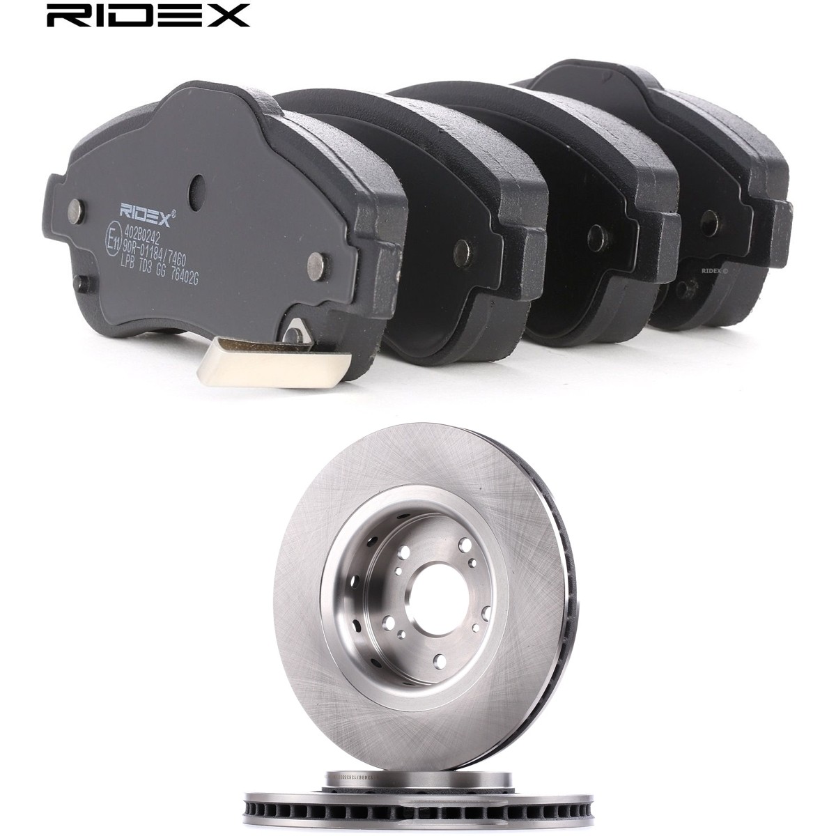 RIDEX Bremseskiver og klodser 3405B2998 3405B2998 Bremsesæt RIDEX HONDA LOGO