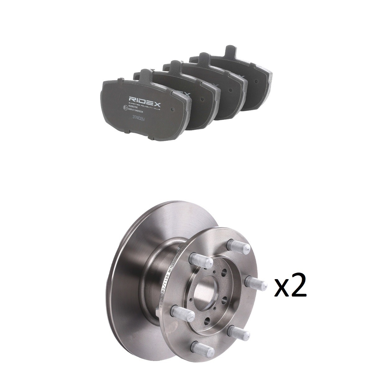 RIDEX Disques et plaquettes de freins 3405B3012 Kit gros frein RIDEX POWER DAILY 3405B3012 pas cher