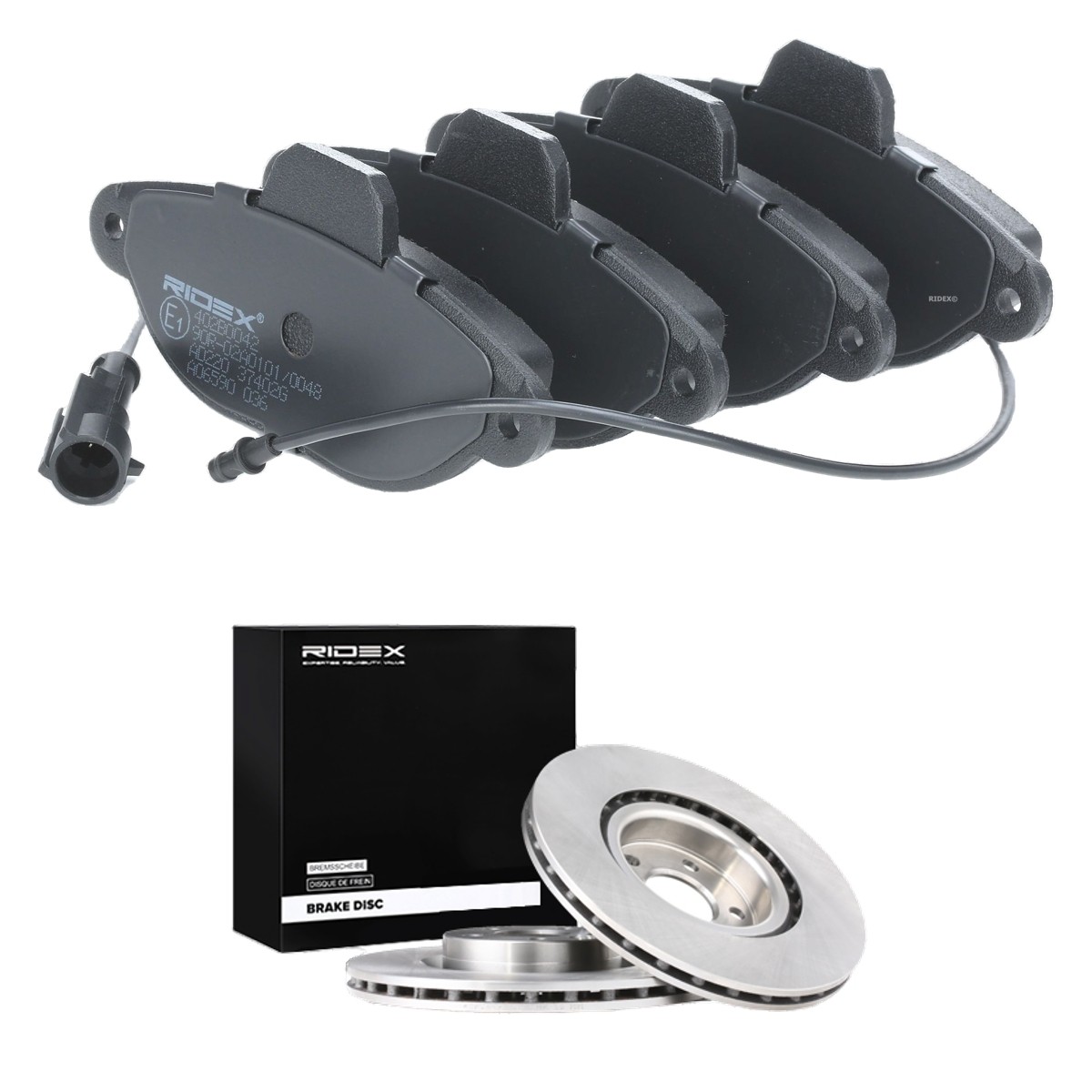RIDEX Bremseskiver og -klosser 3405B3131 3405B3131 Bremsekit FIAT SEICENTO RIDEX