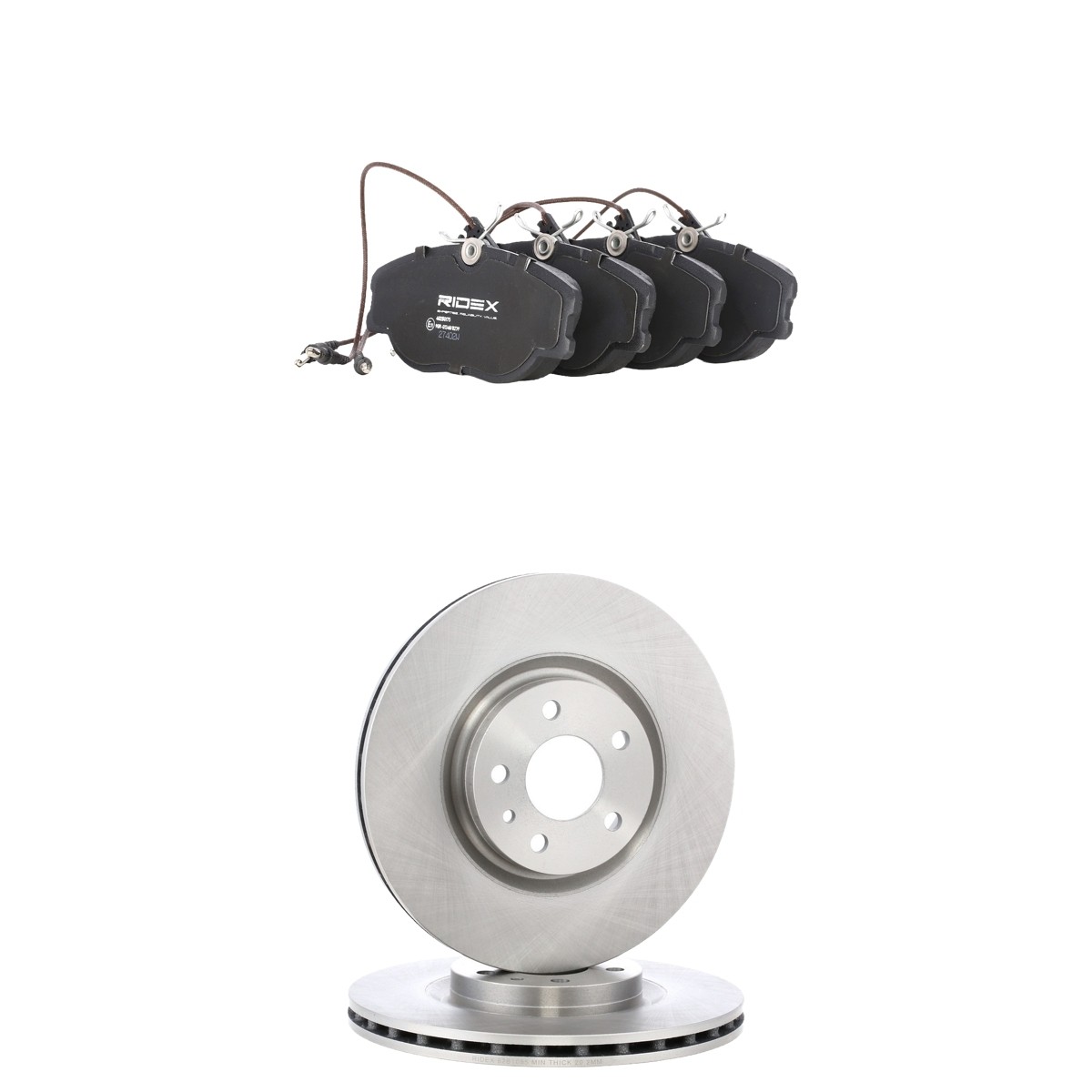 RIDEX Pidurikomplekt, ketaspidur 3405B3165 Pidurikomplekt RIDEX Alfa Romeo ALFETTA 3405B3165