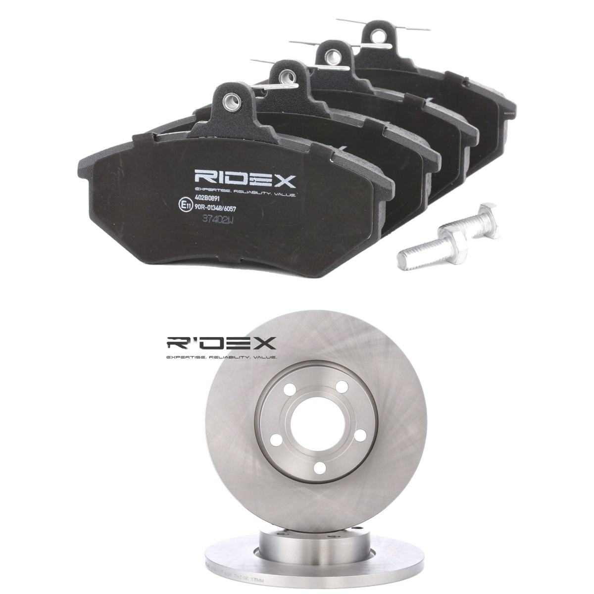 RIDEX Bremseskiver og klodser 3405B3175 Bremse-kit RIDEX QUATTRO 3405B3175 billig