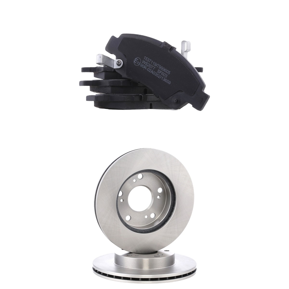 RIDEX Bremseskiver og -klosser 3405B3239 3405B3239 Bremsekit HONDA CRX RIDEX