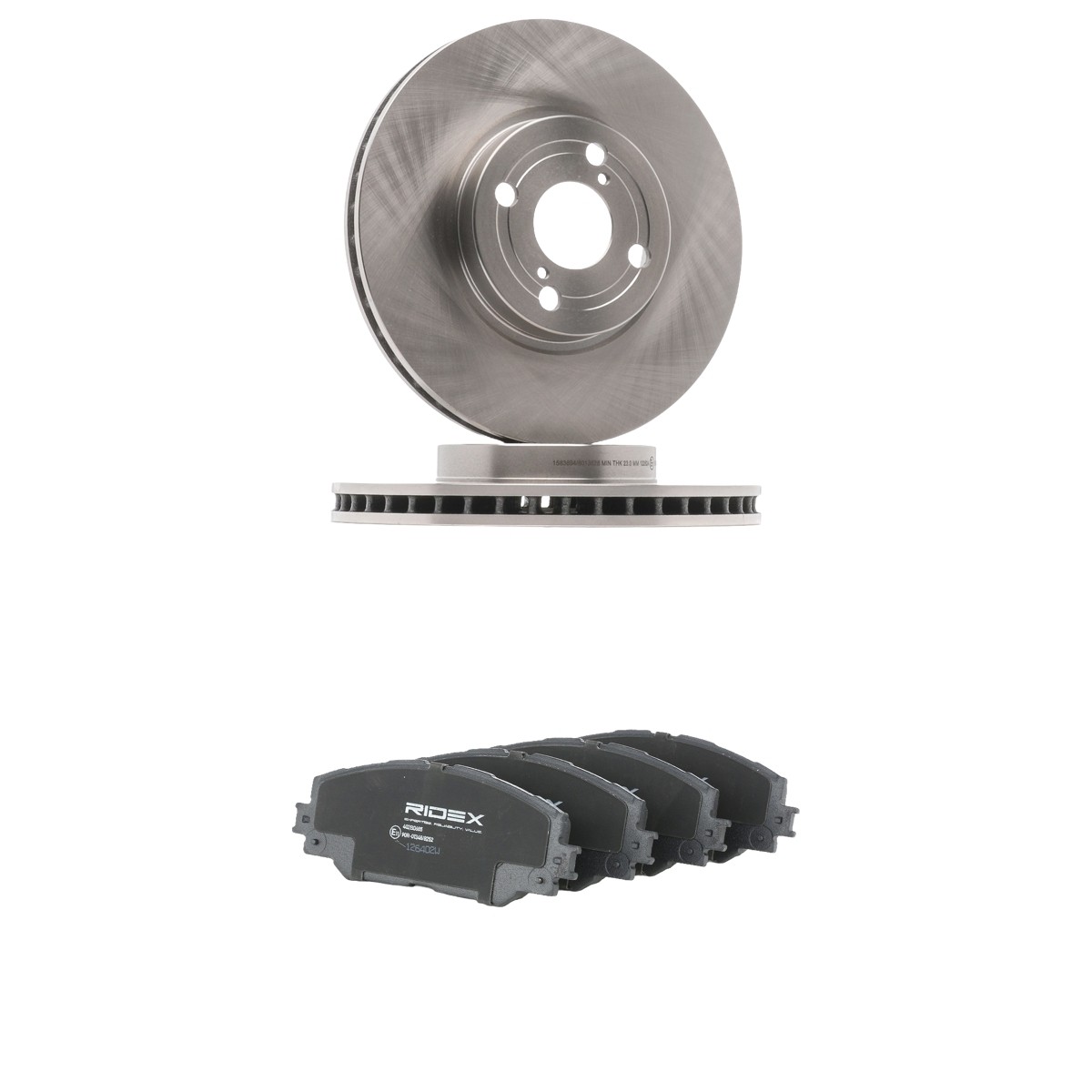 RIDEX Σετ φρένων, δισκόφρενα 3405B3271 Δισκόπλακες & τακάκια φρένων RIDEX Toyota GT 86 3405B3271