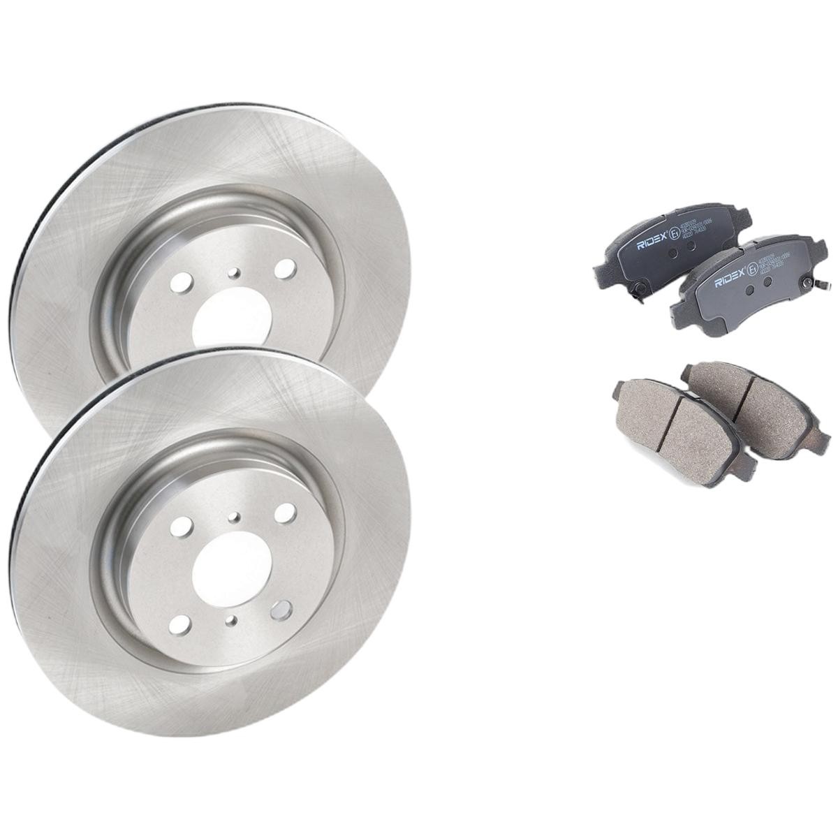RIDEX Σετ φρένων, δισκόφρενα 3405B3279 Σετ δισκόπλακες τακάκια RIDEX GT 86 3405B3279 φθηνά