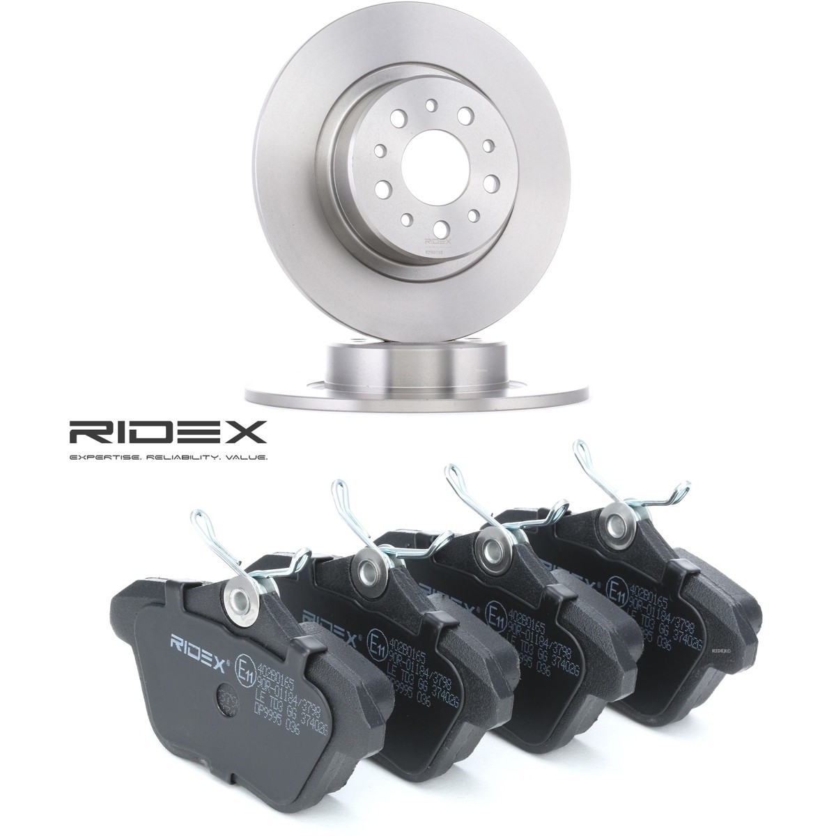 RIDEX Σετ φρένων, δισκόφρενα 3405B3309 3405B3309 Τακάκια και δισκόπλακες ALFA ROMEO 159 RIDEX