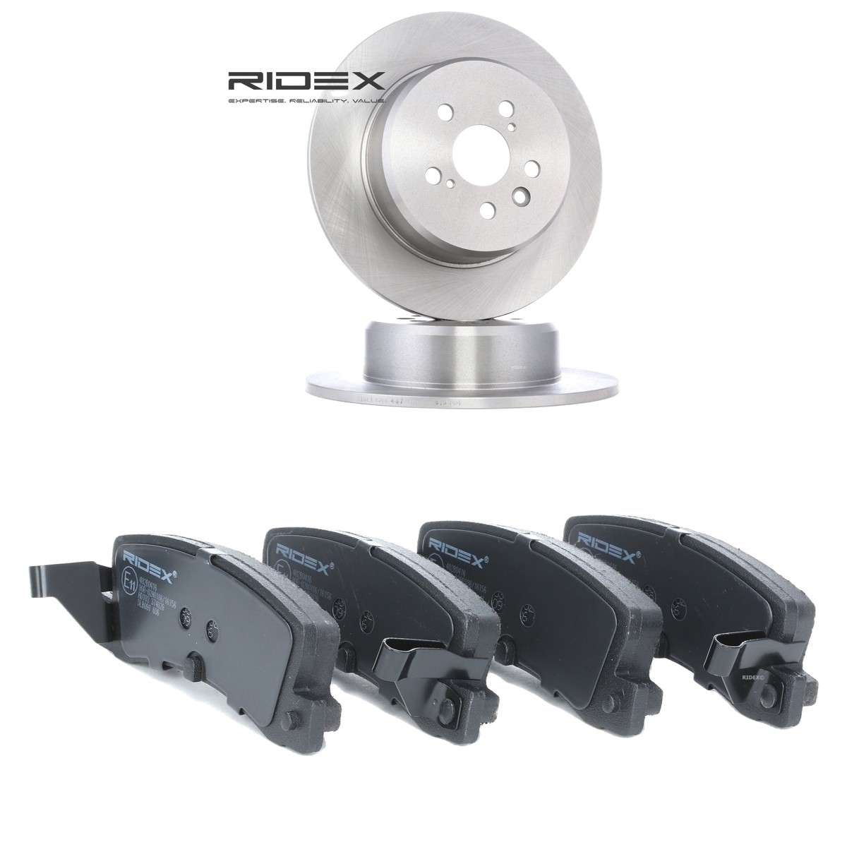 RIDEX Σετ φρένων, δισκόφρενα 3405B3313 3405B3313 Σετ δισκόπλακες τακάκια TOYOTA GT 86 RIDEX