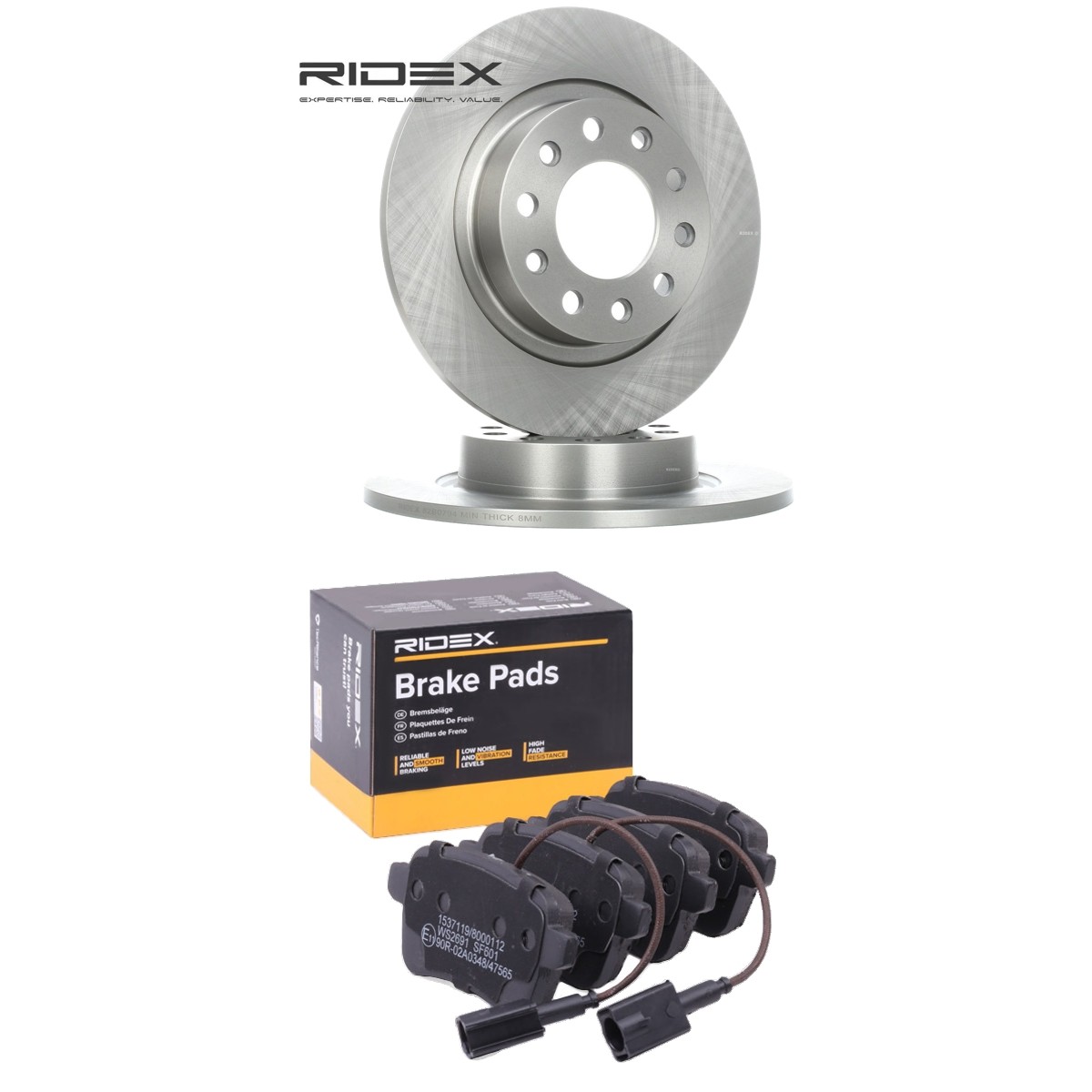 RIDEX Pidurikomplekt, ketaspidur 3405B3338 3405B3338 Pidurikomplekt DODGE CHARGER RIDEX