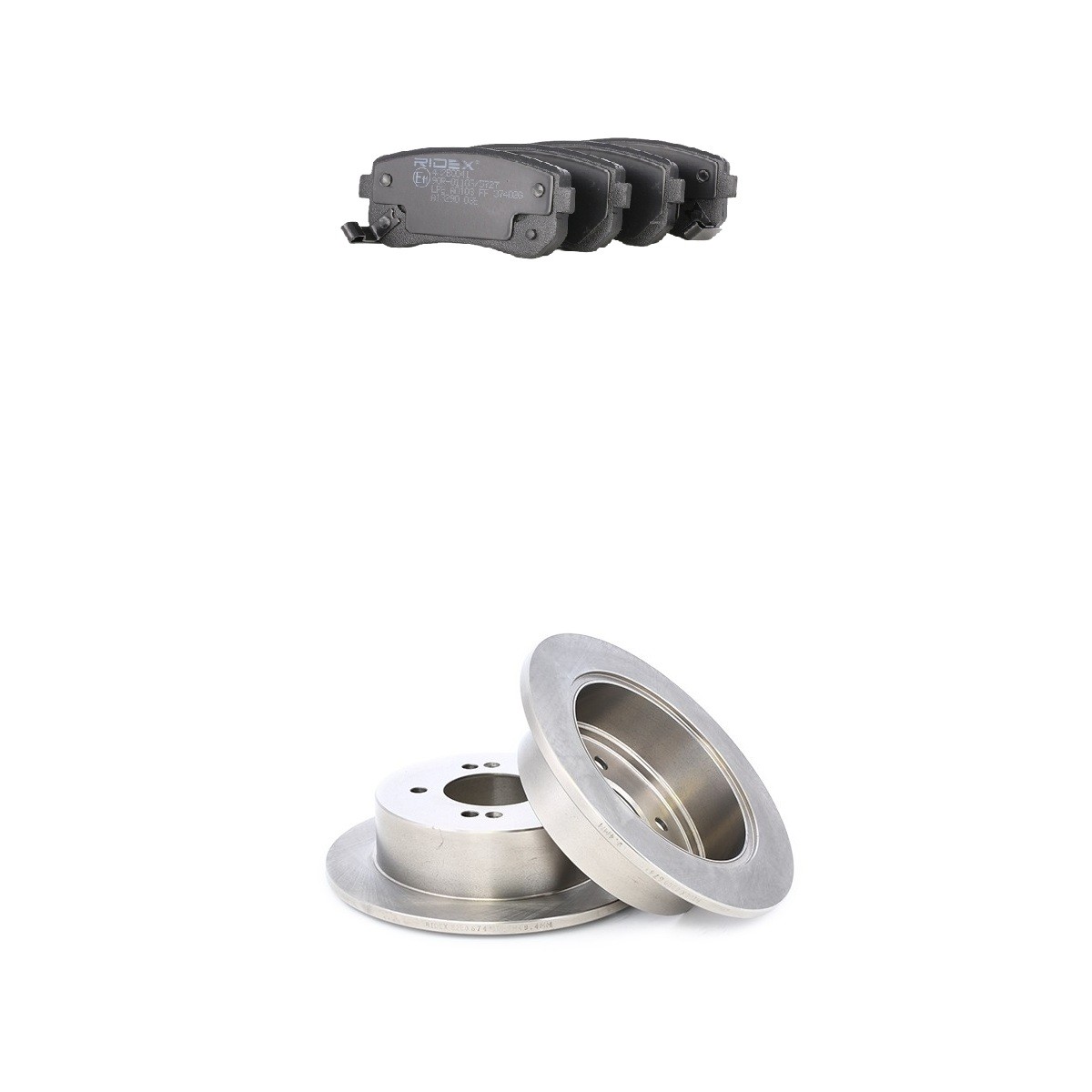 RIDEX Bromssats, skivbroms 3405B3350 3405B3350 RIDEX bromsskivor och bromsbelägg KIA SOUL
