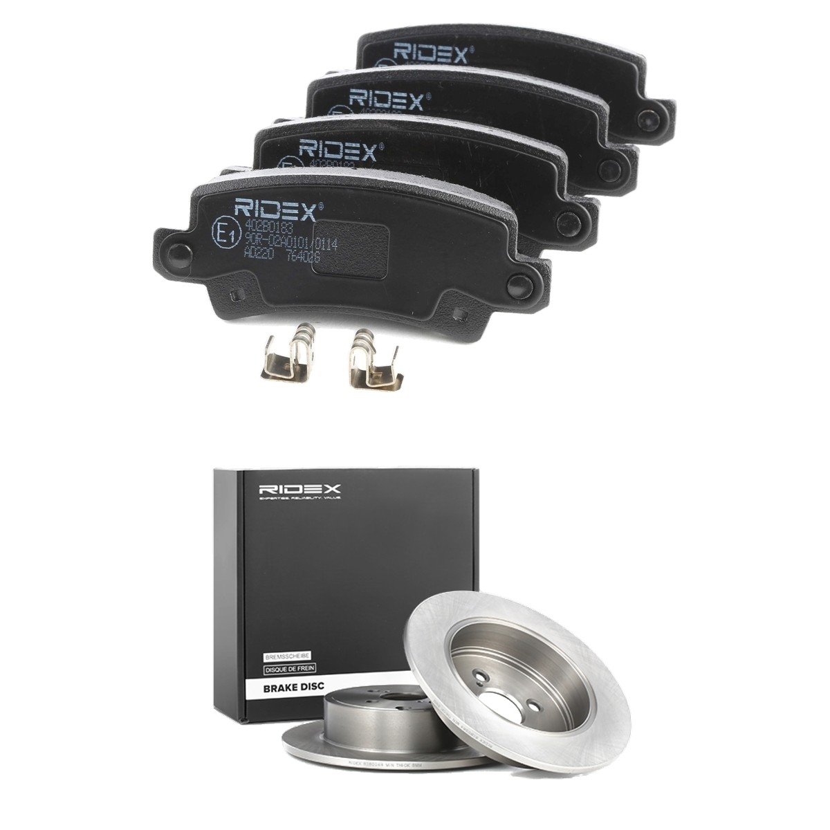 RIDEX Σετ φρένων, δισκόφρενα 3405B3368 3405B3368 Δισκόπλακες & τακάκια φρένων TOYOTA GT 86 RIDEX