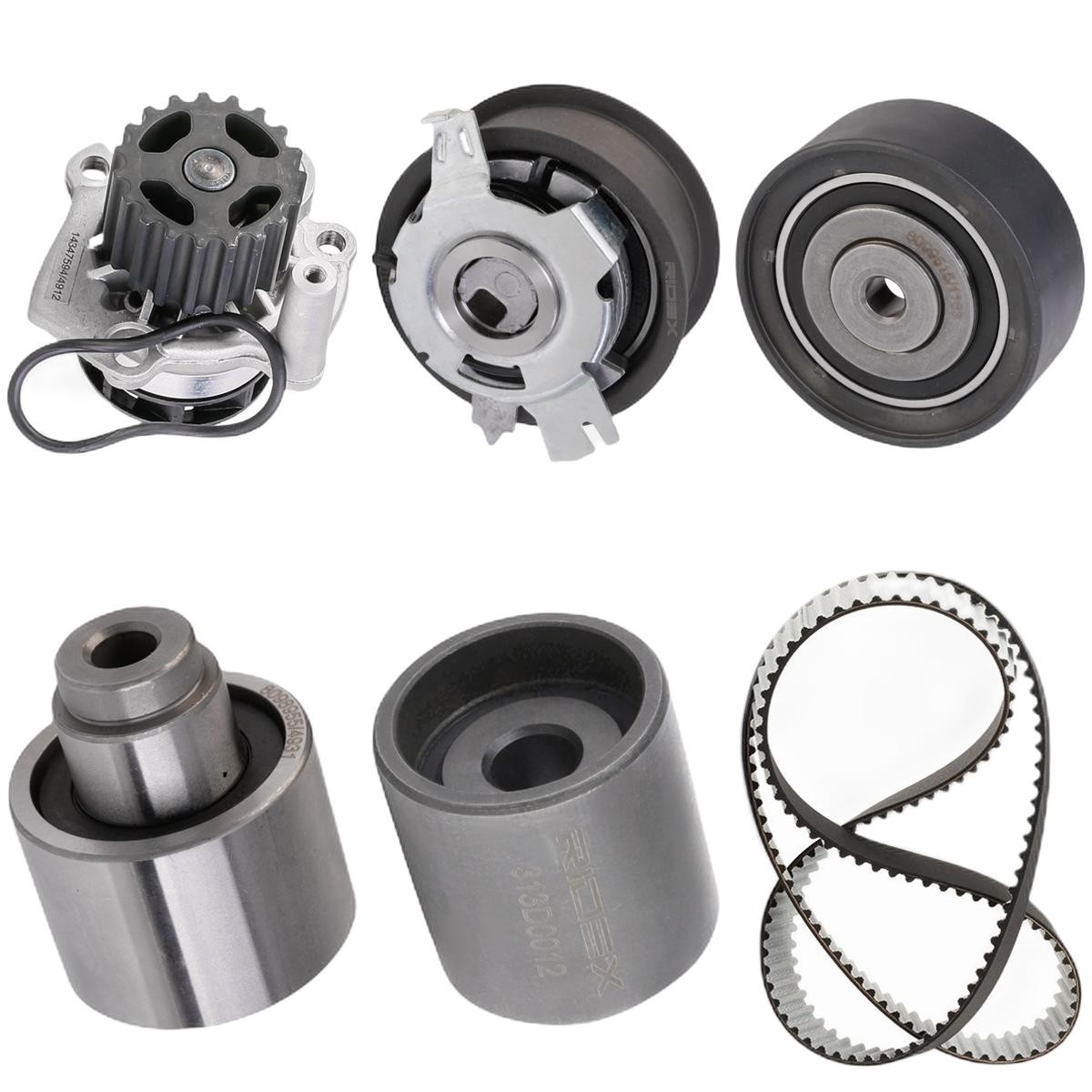 RIDEX Vodné čerpadlo + sada ozubeného remeňa 3096W0625 3096W0625 Vodné čerpadlo + sada ozubeného remeňa SKODA SUPERB RIDEX
