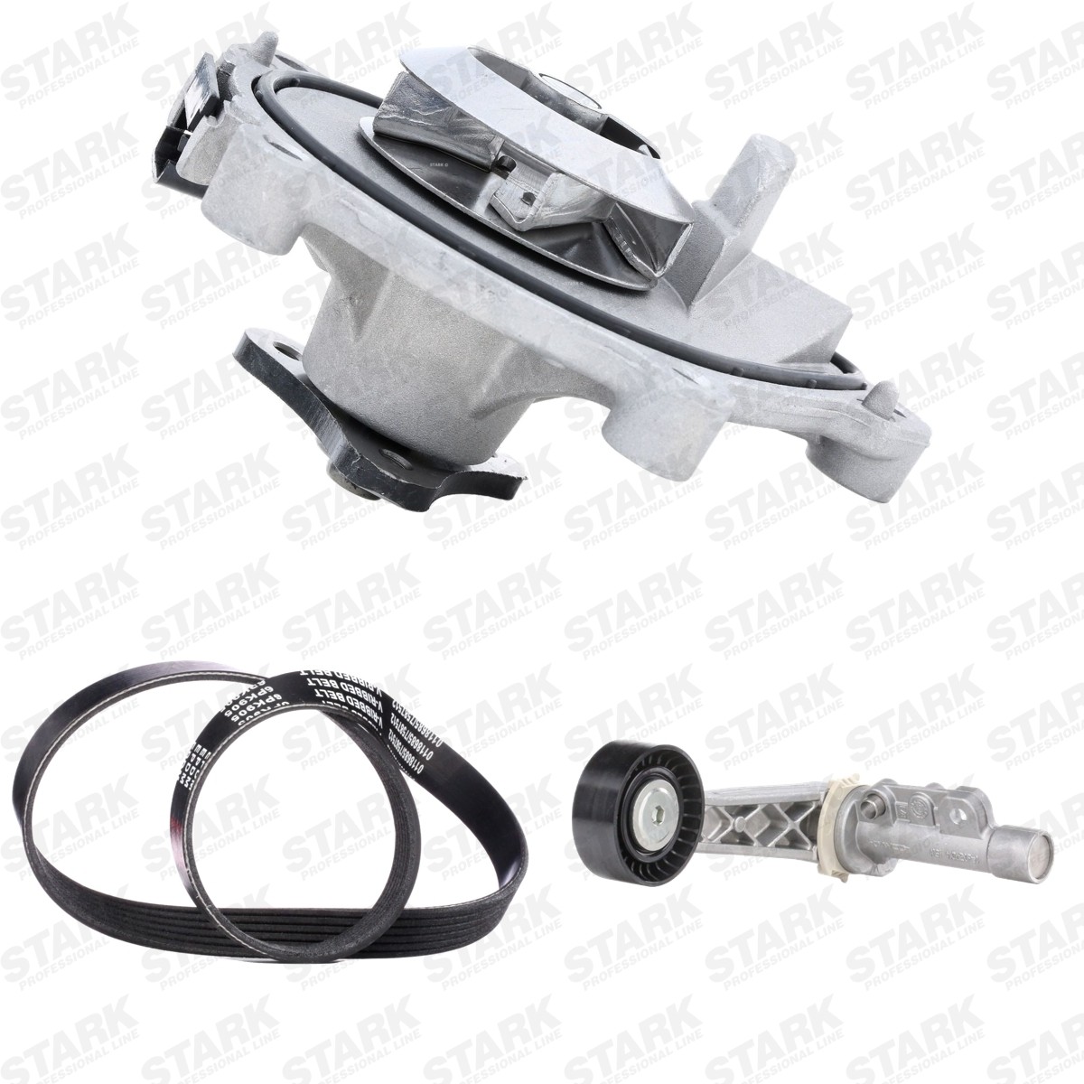 STARK Vesipumppu + vetohihnasarja SKPRB-51660104 SKPRB-51660104 STARK Moniurahihnasarja Peugeot 508 hinta