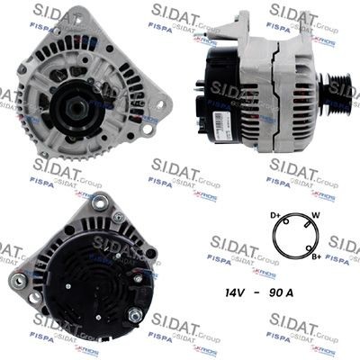 SIDAT Generator A12BH1280A2 A12BH1280A2 Generator SIDAT CITROЁN C8