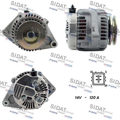SIDAT Generaator A12DE1219A2 Generaator SIDAT Toyota CAMRY A12DE1219A2