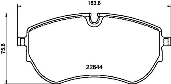 TEXTAR Bremseklosser 2264403 TEXTAR 2264403 Bremsebelegg Multivan T7 (STM, STN) pris