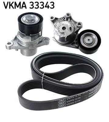 SKF Jeu de courroies trapézoïdales à nervures VKMA 33343 SKF Kit de courroie d'accessoire PEUGEOT VKMA 33343