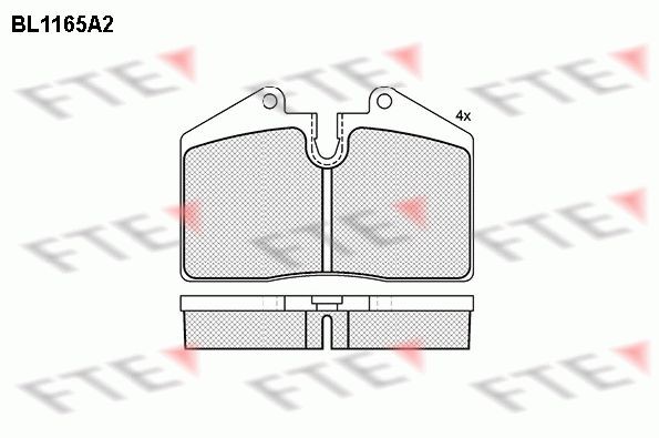 FTE Bremseklodser 9010044 FTE 9010044 Bremseklodssæt Ferrari F355 billig