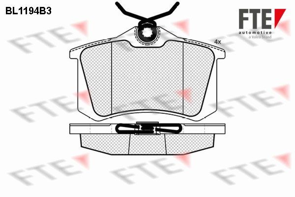 FTE Τακάκια φρένων 9010054 9010054 Τακάκια φρένων OPEL INSIGNIA FTE