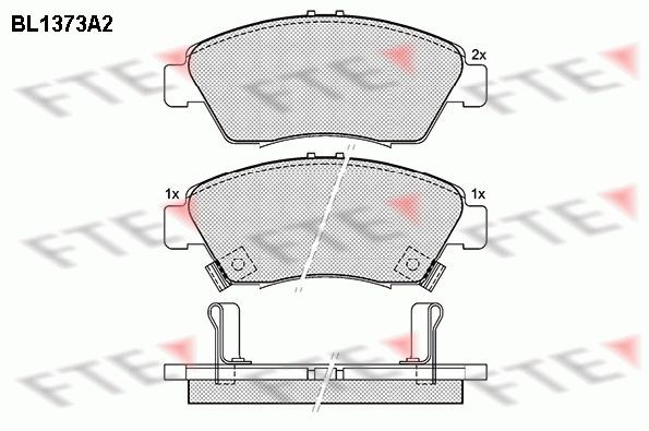 FTE Piduriklotsid 9010150 Pidurikattekomplekt, ketaspidur HONDA FTE 9010150