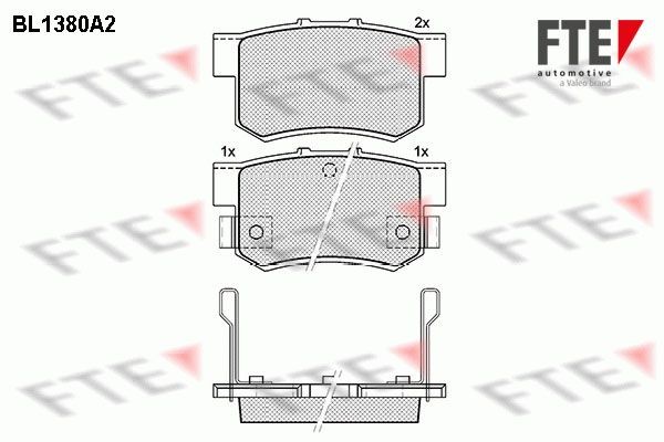 FTE Piduriklotsid 9010154 Piduriklotsid FTE HONDA 9010154