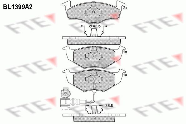FTE Kit pastiglie freni 9010172 9010172 costo Pastiglie dei freni FTE Volkswagen EOS