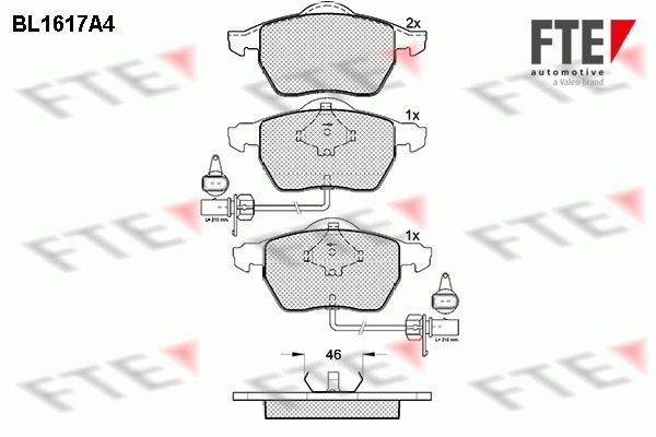 FTE Kit pastiglie freni 9010251 9010251 Pastiglie dei freni FTE Volkswagen EOS costo