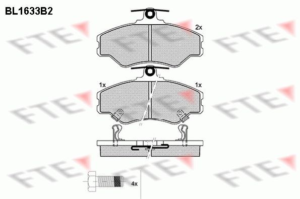 FTE Kit pastiglie freni 9010258 FTE 9010258 Kit pastiglie freni HYUNDAI H100 Van 2.5 TDiC 80 CV 1999