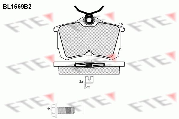 FTE Piduriklotsid 9010284 FTE Piduriklotsid HONDA 9010284
