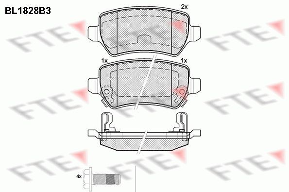 FTE Bromsbelägg 9010406 DAIHATSU bromskloss FTE 9010406