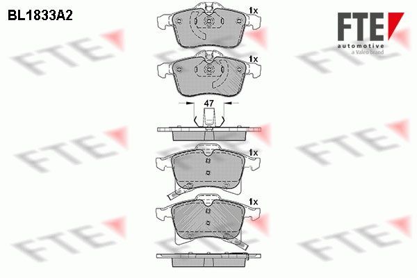 FTE Bromsbelägg 9010412 9010412 FTE Bromsklossar Daihatsu