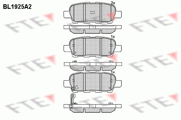 FTE Remblokken 9010511 9010511 Remblokset RENAULT TWINGO FTE