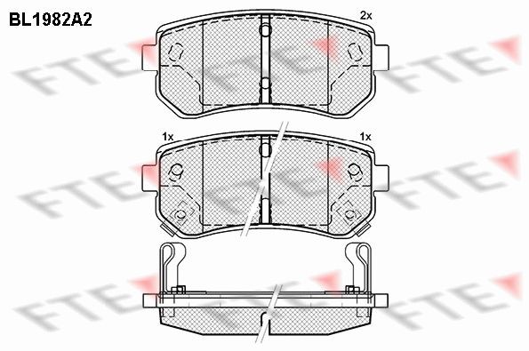 FTE Bromsbelägg 9010572 DAIHATSU bromsbelägg FTE 9010572