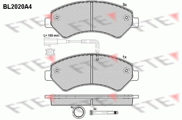FTE Plaquettes de frein 9010606 9010606 Plaquette FIAT PANDA FTE