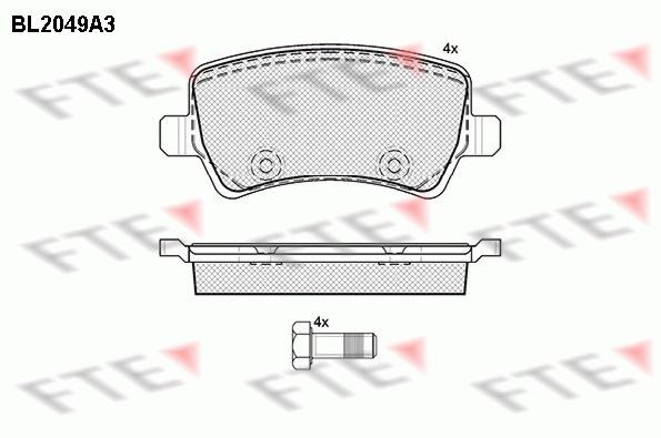 FTE Plaquettes de frein 9010635 Plaquettes LAND ROVER FTE 9010635