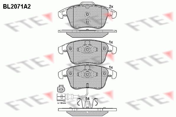 FTE Piduriklotsid 9010655 Piduriklotsid FTE Volkswagen BORA 9010655
