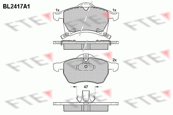 FTE Τακάκια φρένων 9010724 Τακάκια φρένων FTE INSIGNIA 9010724 φθηνά