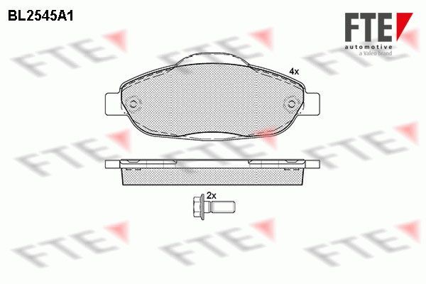 FTE Pastilhas de travão 9010796 9010796 Pastilhas de travão PEUGEOT 306 FTE