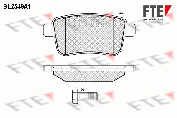 FTE Piduriklotsid 9010802 9010802 Piduriklotsid NISSAN ALMERA FTE