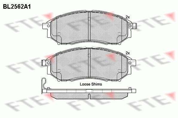 FTE Piduriklotsid 9010813 Pidurikattekomplekt, ketaspidur FTE Nissan ALMERA 9010813