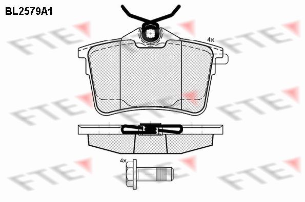 FTE Bromsbelägg 9010830 DAIHATSU bromsklossar FTE 9010830