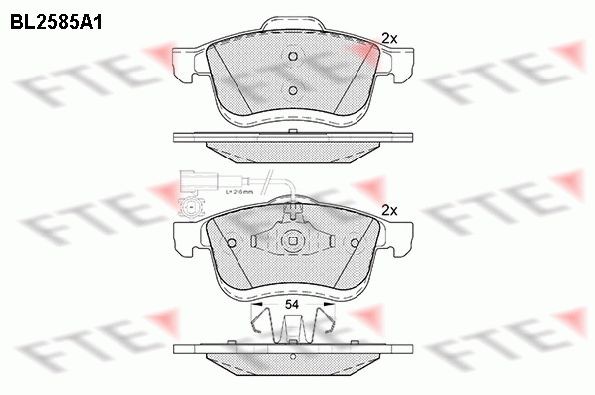 FTE Τακάκια φρένων 9010836 9010836 Τακάκια φρένων FTE OPEL INSIGNIA