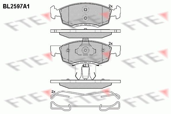 FTE Remblokken 9010848 Renault TWINGO Remblokset FTE 9010848