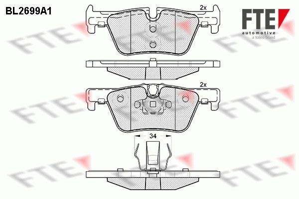 FTE Bremseklodser 9010927 Klodser FTE BMW X3 9010927
