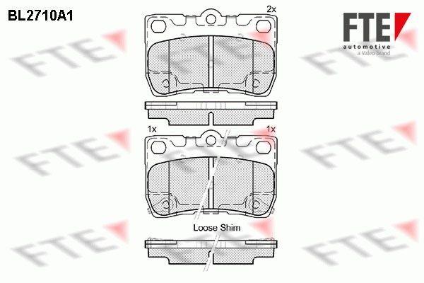 FTE Bremseklosser 9010936 9010936 Bremseklosser FTE TOYOTA CELICA