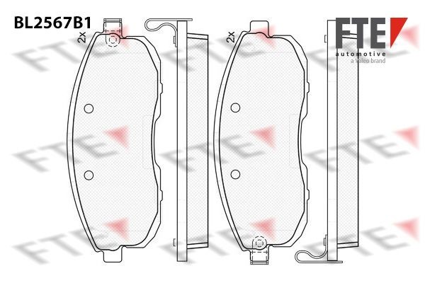 FTE Bromsbelägg 9011090 9011090 Bromsbelägg FTE FIAT MULTIPLA