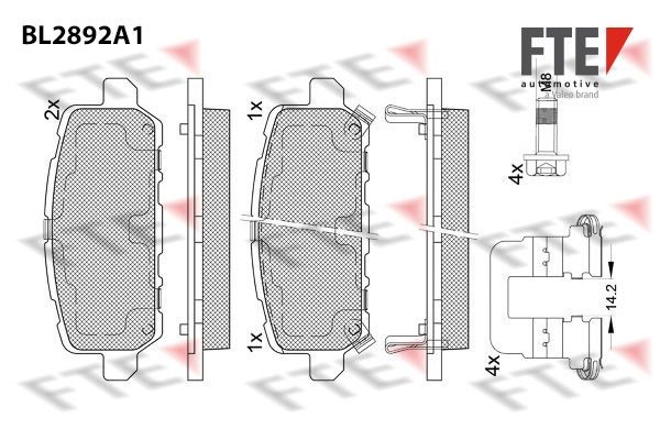 FTE Piduriklotsid 9011132 Klotsid FTE HONDA 9011132