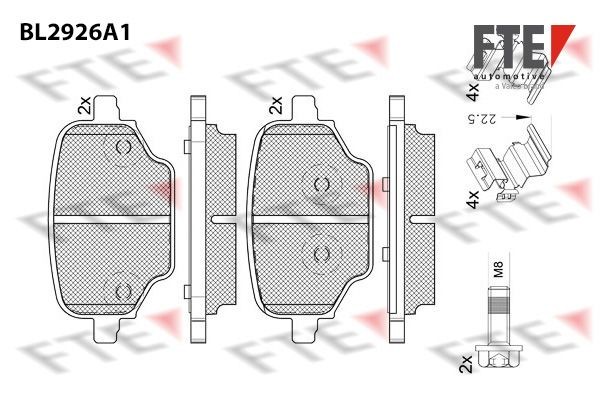 FTE Τακάκια φρένων 9011169 Τακάκια φρένων FTE Opel INSIGNIA 9011169