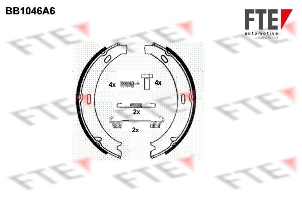 Sada brzd. čeľustí parkov. brzdy FTE 9100007 FTE 9100007: Čeľustí parkovacej brzdy Mercedes SLK 2007